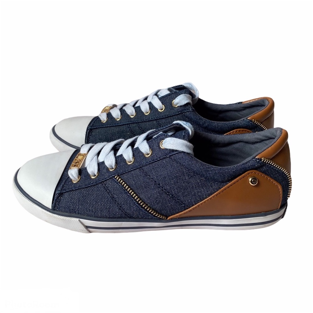 Guess Denim Lace Up Sneakers